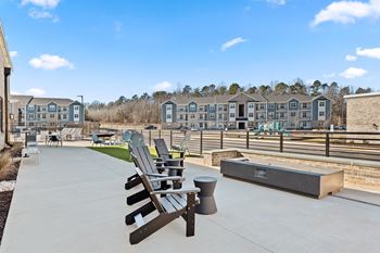 Outdoor patio with firepit